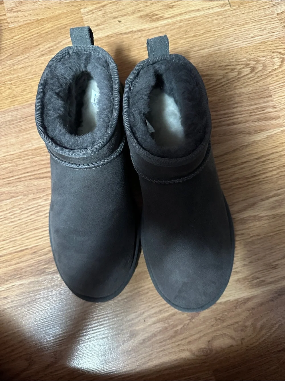 Grey Ugg mini boots